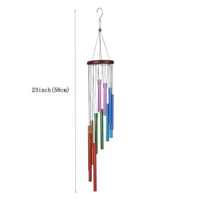 1pc Outdoor Wind Chimes With 12 Colored Aluminum Tubes And Hooks, Decorated With Commemorative Wind Chimes For Families, Courtyards, Gardens