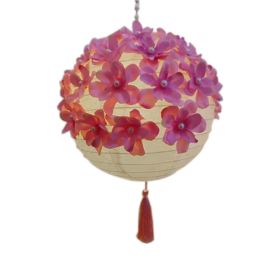 Cute Fabric Flower Paper Lantern Small Decorative Lantern Handhold Hanging Festival DÃ©cor, Pink