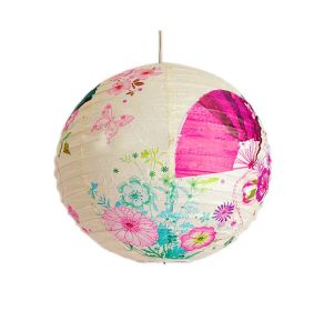 [Flower and Fan] Chinese/Japanese Style Hanging lantern Decorative Paper Lantern 12"