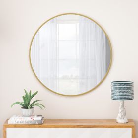 Wall Mirror 48 Inch Oversized Big Size Gold Circular Mirror Metal Framed Mirror Round Vanity Mirror Dressing Mirror, for Bathroom, Living Room