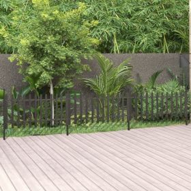 Picket Fence with Posts 3 pcs WPC 241.7"x31.5"