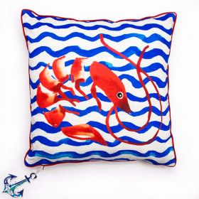 Anemoss Shrimp Patterned Square Decorative Pillow