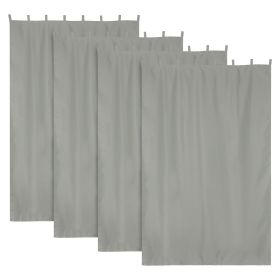 4 pcs W54*L84in Outdoor Patio Curtain/Gray