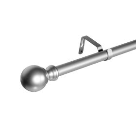 Window Single Curtain Rod- Adjustable sizes: 48"-88",Silver