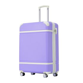 20 IN Luggage 1 Piece with TSA lock , Lightweight Suitcase Spinner Wheels,Carry on Vintage Luggage,Purple