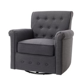 Diana Swivel Armchair-CHARCOAL