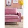 Modern Velvet fabric sofa 71" - Pink