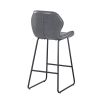 Set of 2, Leather Bar Chair with High-Density Sponge, PU Chair Counter Height Pub Kitchen Stools for Dining room,homes,bars, kitchens,Gray