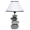 Priva 14.7" Table Desk Lamp in Gray with Fabric Shade