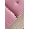 Modern Velvet fabric sofa 71" - Pink