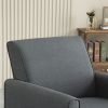 Single sofa chair for bedroom living room with four wooden legs