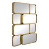 32" in Mirror with Golden Metal Framed Decorative Rectangle Mirror for Bedroom, Dressing Room, Hallway or Living Space