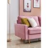 Modern Velvet fabric sofa 71" - Pink