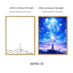 Couple Watch Fireworks Healing Lighting Painting Small Night Lamp Pendulum Painting (Option: AKMD10-Small Size Style 1)