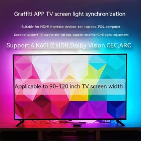 TV Sync Ambience Light Streamer Colorful Graffiti APP TV (Option: US-Applicable To 91 To120 Inch TV)