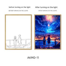 Couple Watch Fireworks Healing Lighting Painting Small Night Lamp Pendulum Painting (Option: AKMD 11-Small Size Style 2)