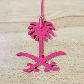 Saudi Coconut Tree Shape Handbag Pendant Package PU Leather Bag Upper (Option: Rose Red-Free Size)