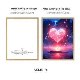 Couple Watch Fireworks Healing Lighting Painting Small Night Lamp Pendulum Painting (Option: AKMD9-Large Style 2)