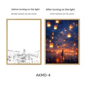 Couple Watch Fireworks Healing Lighting Painting Small Night Lamp Pendulum Painting (Option: AKMD 10-Large Style 2)