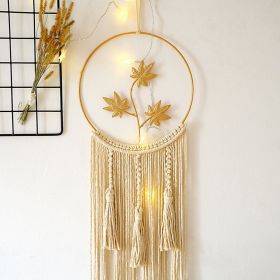 Hand-woven Tapestry Dreamcatcher Birthday Girl Room Tassel Wall Hangings Wall Hanging Artistic Gift Ins Style (Option: Maple-24cm*75cm)