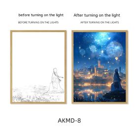 Couple Watch Fireworks Healing Lighting Painting Small Night Lamp Pendulum Painting (Option: AKMD8-Small Size Style 2)