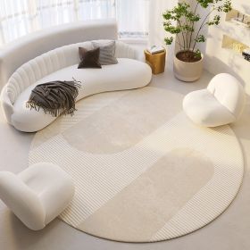 Silent Wind Absorbent Round Carpet Cream Wind Hanging Basket Dressing Table Bedroom Bedside Household Crystal (Option: Andrew 01-60X60cm)