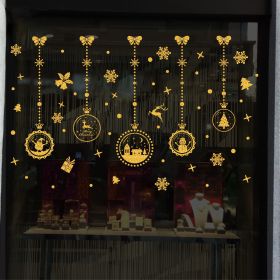 Glitter Decorative Wall Stickers Christmas Stickers (Option: Glass Ball)