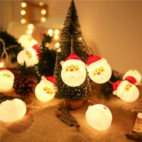 Led Christmas Holiday Decorative Lights Santa Claus Snowman Lights String Solar Lights (Pattern: santa claus, size: 6.5M30L)