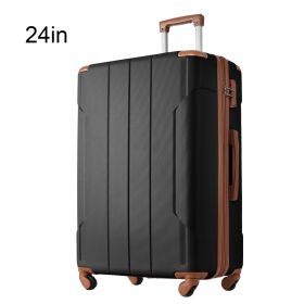 Hardshell Luggage Spinner Suitcase with TSA Lock Lightweight Expandable 24'' (Single Luggage) (Color: as Pic)