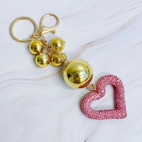 It Girl Glam Heart Bauble Key Chain (Color: Princess Pink)