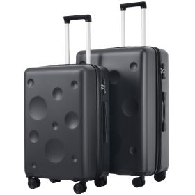 Hardshell Luggage Sets 2 Pieces 24"+28" Expandable Luggages Spinner Suitcase with TSA Lock Lightweight (Color: as Pic)