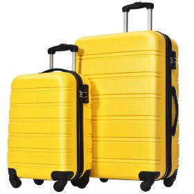 Luggage Sets of 2 Piece Carry on Suitcase Airline Approved,Hard Case Expandable Spinner Wheels (Color: as Pic)