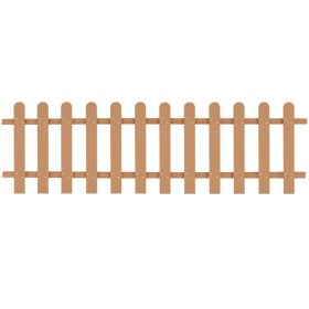 Picket Fence WPC 78.7"x23.6" (Color: Brown)