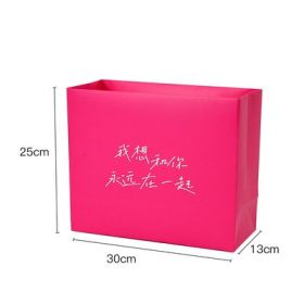 Bouquet Hug Bag Square Flower Packaging Hand Holding Box (Option: Bag Rose Red Together)