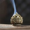 1pc Hollow Lotus Incense Burner Hollow Incense Serving Tea Table Ornament Mini Incense Burner