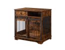 Sliding door dog crate with drawers. 35.43'' W x 23.62'' D x 33.46'' H