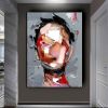 Hand Painted Oil Painting Abstract Portrait Wall Art Hand painted-Man Knife Oil Paintings On Canvas-Hand Made-For Home Decoration