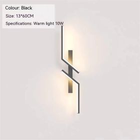 Modern Minimalist Strip Wall Lamp (Option: Black 60CM-Warm Light)