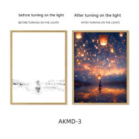 Couple Watch Fireworks Healing Lighting Painting Small Night Lamp Pendulum Painting (Option: AKMD3-Large Style 3)