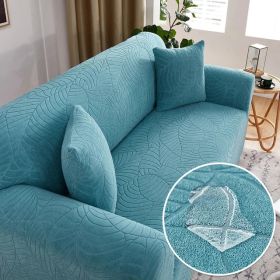 Sofa Cover Elastic All-inclusive Single Double Slipcover Dust Lazy Slipcover (Option: Green Blue-4seats235 300cm)