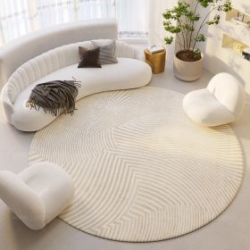 Silent Wind Absorbent Round Carpet Cream Wind Hanging Basket Dressing Table Bedroom Bedside Household Crystal (Option: Andrew 02-140x140CM)